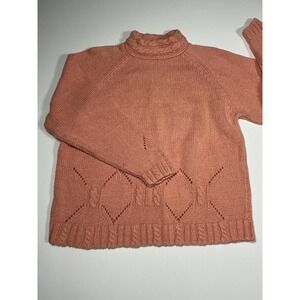 VTG 80s/90s Outback Red Cable Knit Mock Neck Pink Size L